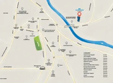 DTC Downtown location map, Rajarhat